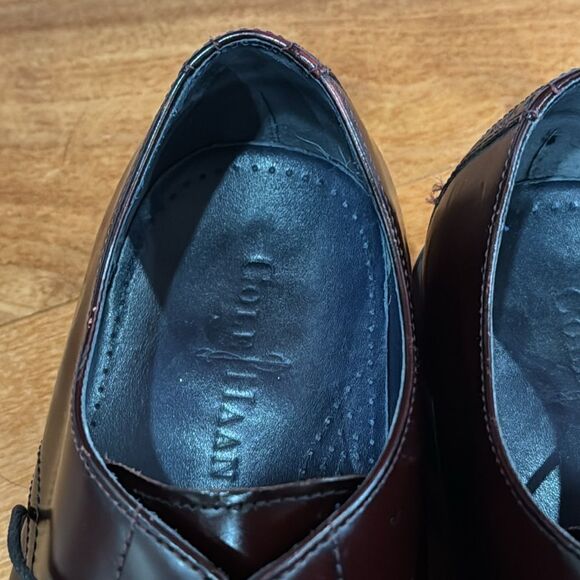 Cole Haan Mens Cap Toe C10840 Burgundy Leather Lace-up Oxfords Madison SZ 10.5M - Picture 14 of 15
